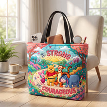 Load image into Gallery viewer, Be Strong And Courageous Tote Bag - Personalized Gift for All Occasions
