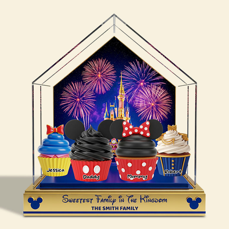 Sweetest Family in the Kingdom - Personalized Kingdom of Cupcakes Acrylic Plaque Shaped Plaques PopCulturePrints