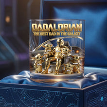 Load image into Gallery viewer, "The Best Dad in the Galaxy" - Legendary Space Dad Round Glass - Personalized Gift for Dads, Grandpas, and More Glass PopCulturePrints
