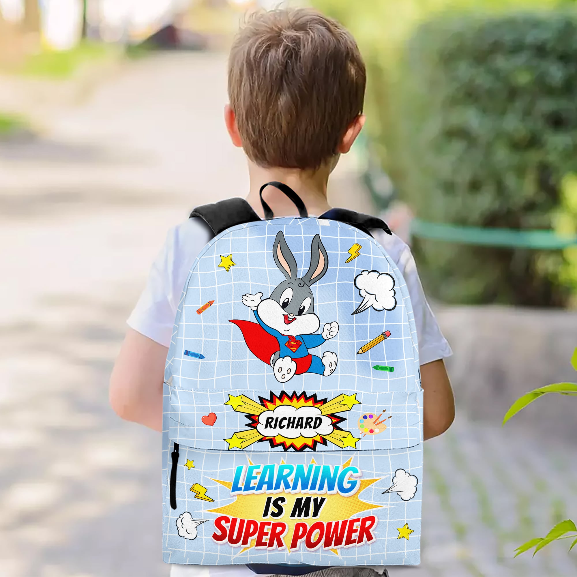 Personalized Cartoon Backpack for Kids - Super Power Design Backpack PopCulturePrints