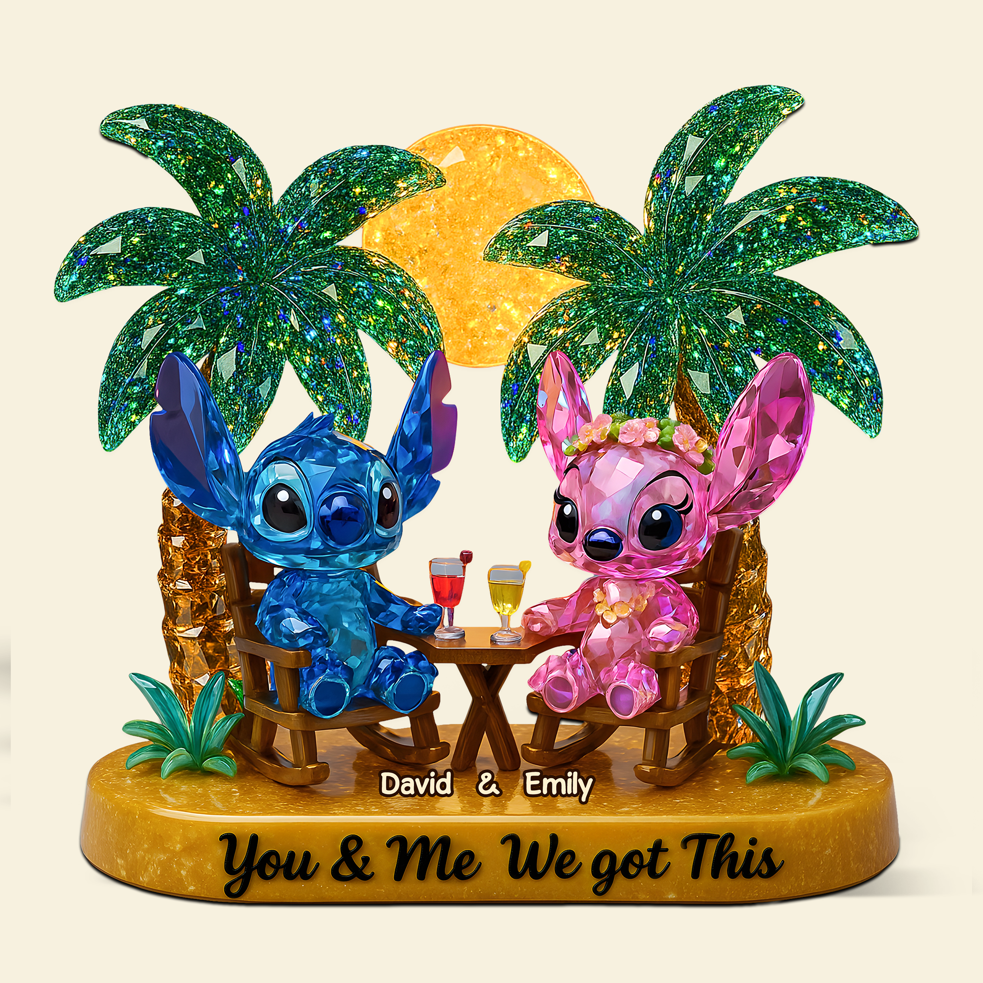 You & Me We Got This - Personalized Beach Couple Acrylic Plaque Shaped Plaques PopCulturePrints
