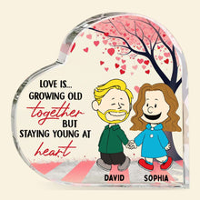 Load image into Gallery viewer, Personalized Heart Plaque for Couples - Custom Names &amp; Message Shaped Plaques PopCulturePrints
