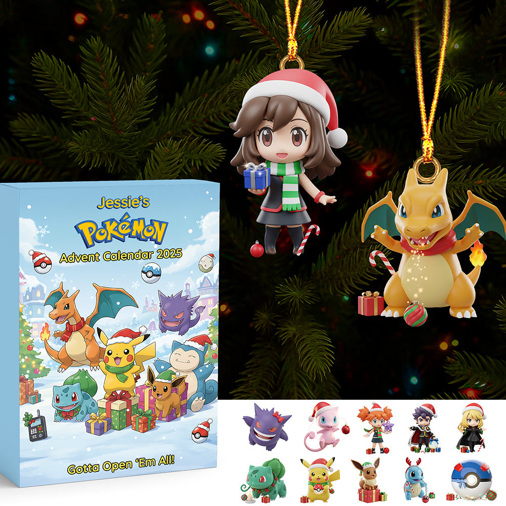 Gotta Open 'Em All! Cute Pokémon Advent Calendar - Custom Acrylic Blind Box - Personalized Gifts for Kids and Pokémon Fans Advent Calendar PopCulturePrints