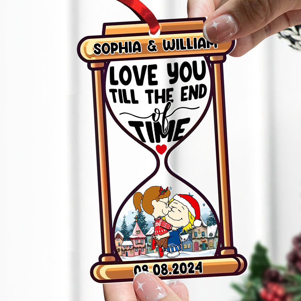 Personalized Christmas Couple Ornament - Love You Till the End of Time