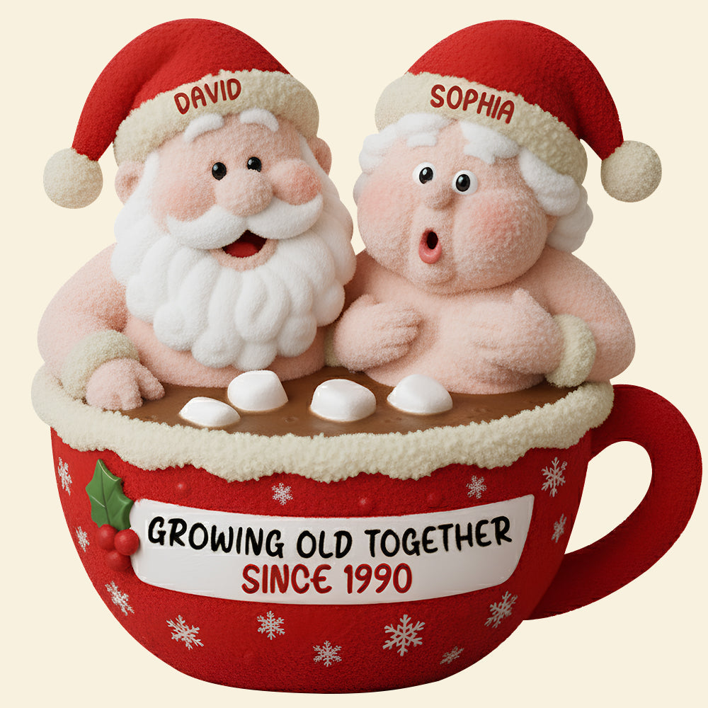 Funny Old Couple Pillow - Personalized Christmas Gift for Couples, Ideal for Joyful Occasions Pillow PopCulturePrints
