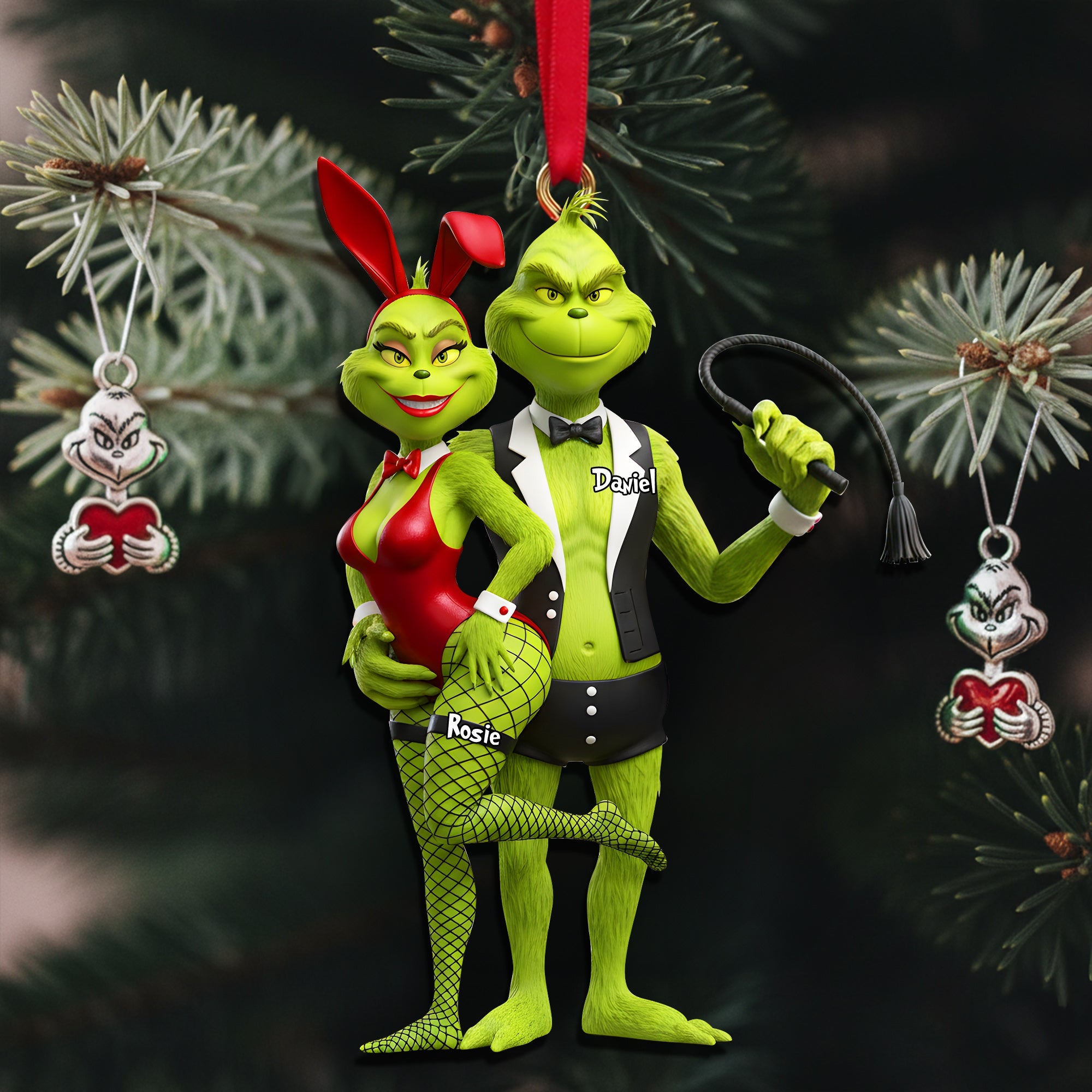 "Be the Grinch's Love Story this Christmas!" - Personalized Christmas Ornament for Couples - Unique Gift for Partners Ornament PopCulturePrints