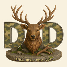 Load image into Gallery viewer, &quot;A Unique Tribute to Your Loved Ones - Personalized Hunting Deer Plaque Gift for Dad, Grandpa, Hunters&quot; Shaped Plaques PopCulturePrints
