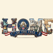 Load image into Gallery viewer, "Home Of The Free: Celebrate Freedom and Family - Personalized Acrylic Sign for Patriots" Acrylic Sign PopCulturePrints
