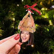 Load image into Gallery viewer, Personalized Christmas Ornaments with Photo Faces - Holiday Fun Decorations Ornament PopCulturePrints
