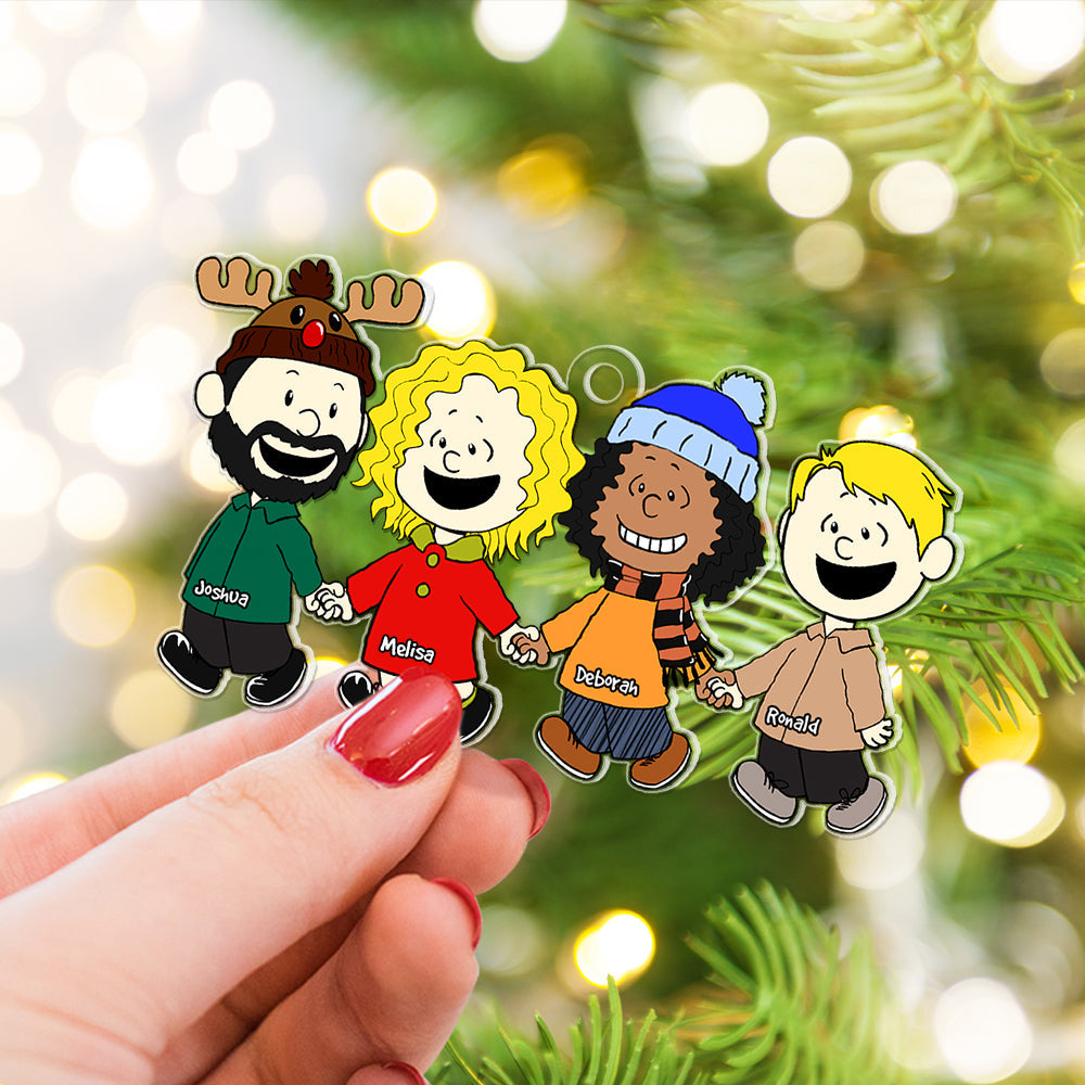 Custom Best Friend Cartoon Christmas Ornament