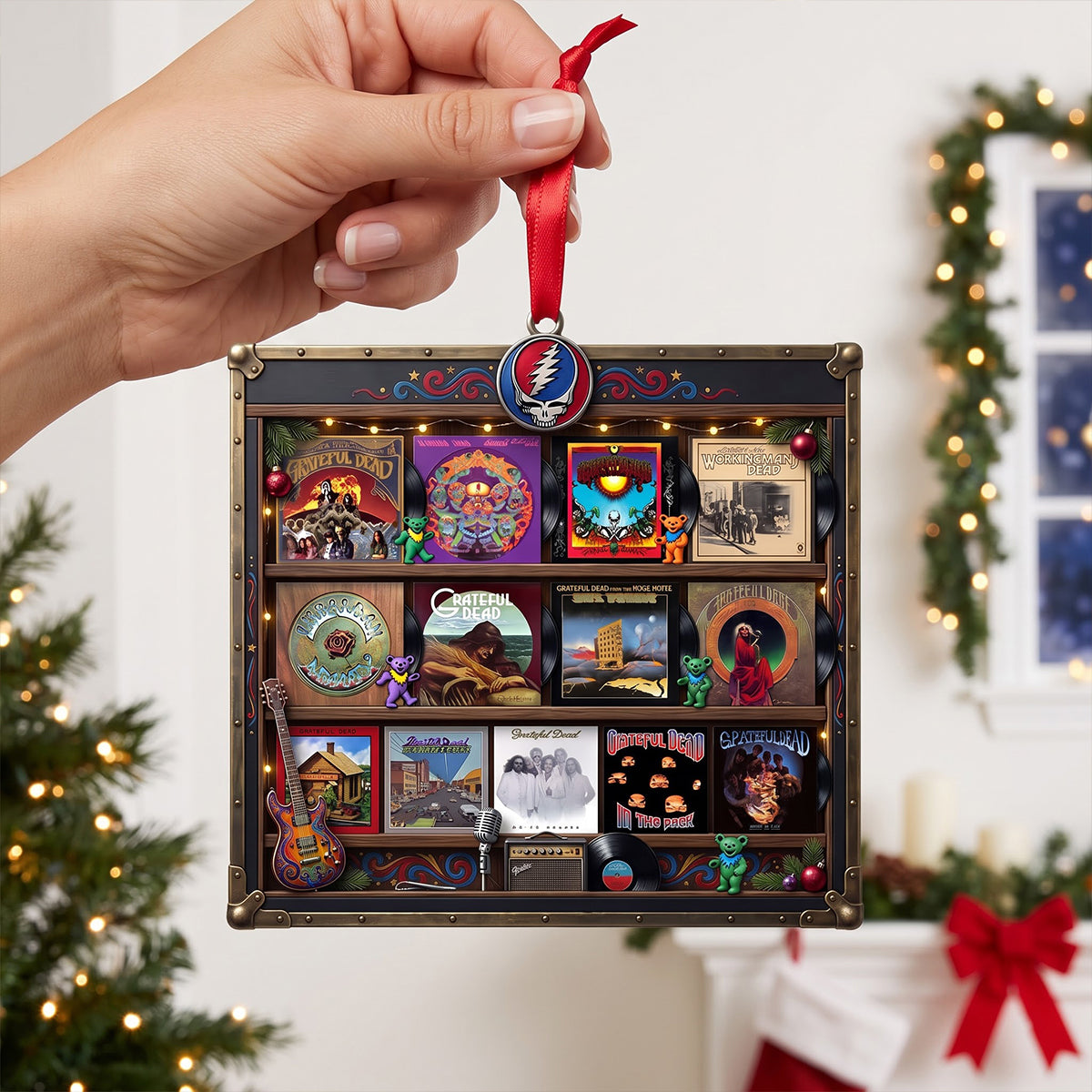Personalized Rock Album Collection Ornament - Meaningful Gift for Music Lovers Ornament PopCulturePrints