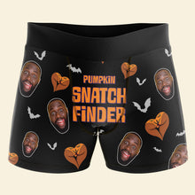 Load image into Gallery viewer, Custom Halloween Couple Boxer Briefs - Big Broom Rider &amp; Pumpkin Snatch Finder Boxer Briefs PopCulturePrints
