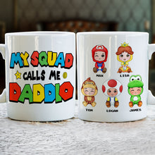 Load image into Gallery viewer, Personalized &#39;My Squad Calls Me Daddio&#39; Coffee Mug Coffee Mug PopCulturePrints
