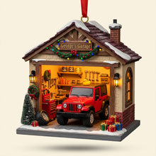 Load image into Gallery viewer, “The Perfect Garage for Every Off-Road Lover” - Off Road Car Garage Miniature Ornament - Personalized Gift for Anyone Who Loves Adventure Ornament PopCulturePrints
