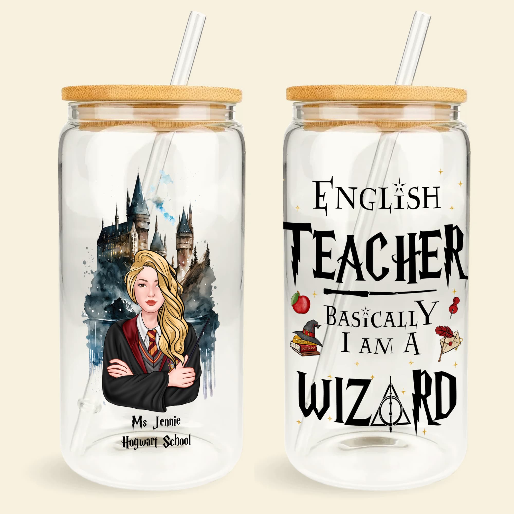 Personalized Wizard Teacher Magic Tumbler