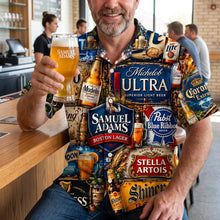 Load image into Gallery viewer, Cheers to Good Times! Personalized Hawaiian Shirt - Custom Gifts for Beer Lovers
