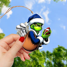 Load image into Gallery viewer, Grinch Style Touchdown Ornament for American Football Fans Ornament PopCulturePrints
