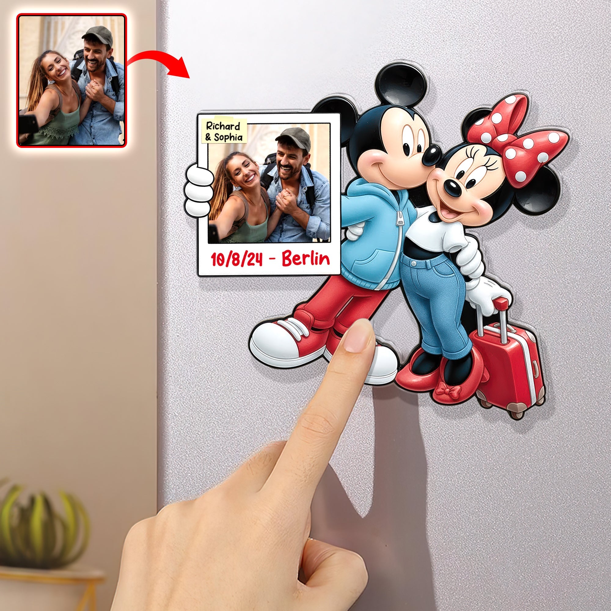 “Memory Made with Love” - Customize Your Couple Vacation Fridge Magnet - Perfect Gift for Couples, Newlyweds, and Travel Enthusiasts Fridge Magnet PopCulturePrints