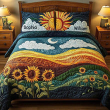 Load image into Gallery viewer, Personalized Sunflower Lovers Quilt Bedding Set Blanket PopCulturePrints
