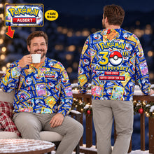 Load image into Gallery viewer, “Catch the Joy on Your 30th Anniversary!” - Personalized 3D Shirt for Pokémon Fans AOP Products PopCulturePrints

