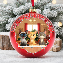 Load image into Gallery viewer, Reasons for Broken Ornament - Personalized Adorable Cats Acrylic Ornament for Cat Lovers Ornament PopCulturePrints
