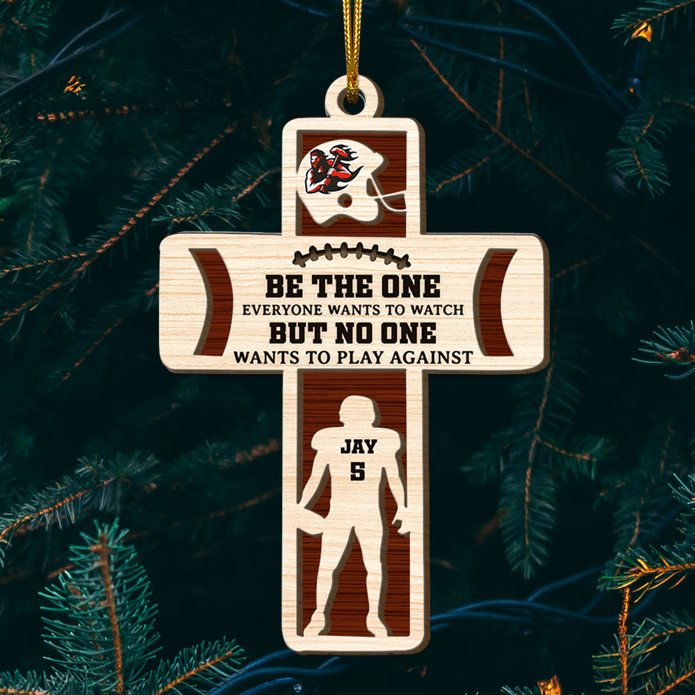 Personalized 2-Layered American Football Ornament for Fans Ornament PopCulturePrints