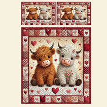 Load image into Gallery viewer, Personalized Cow Couple Quilt Bedding Set Blanket PopCulturePrints
