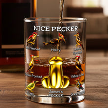Load image into Gallery viewer, Nice Pecker - Personalized Round Glass for Him - Perfect Gift for Friends &amp; Family Glass PopCulturePrints
