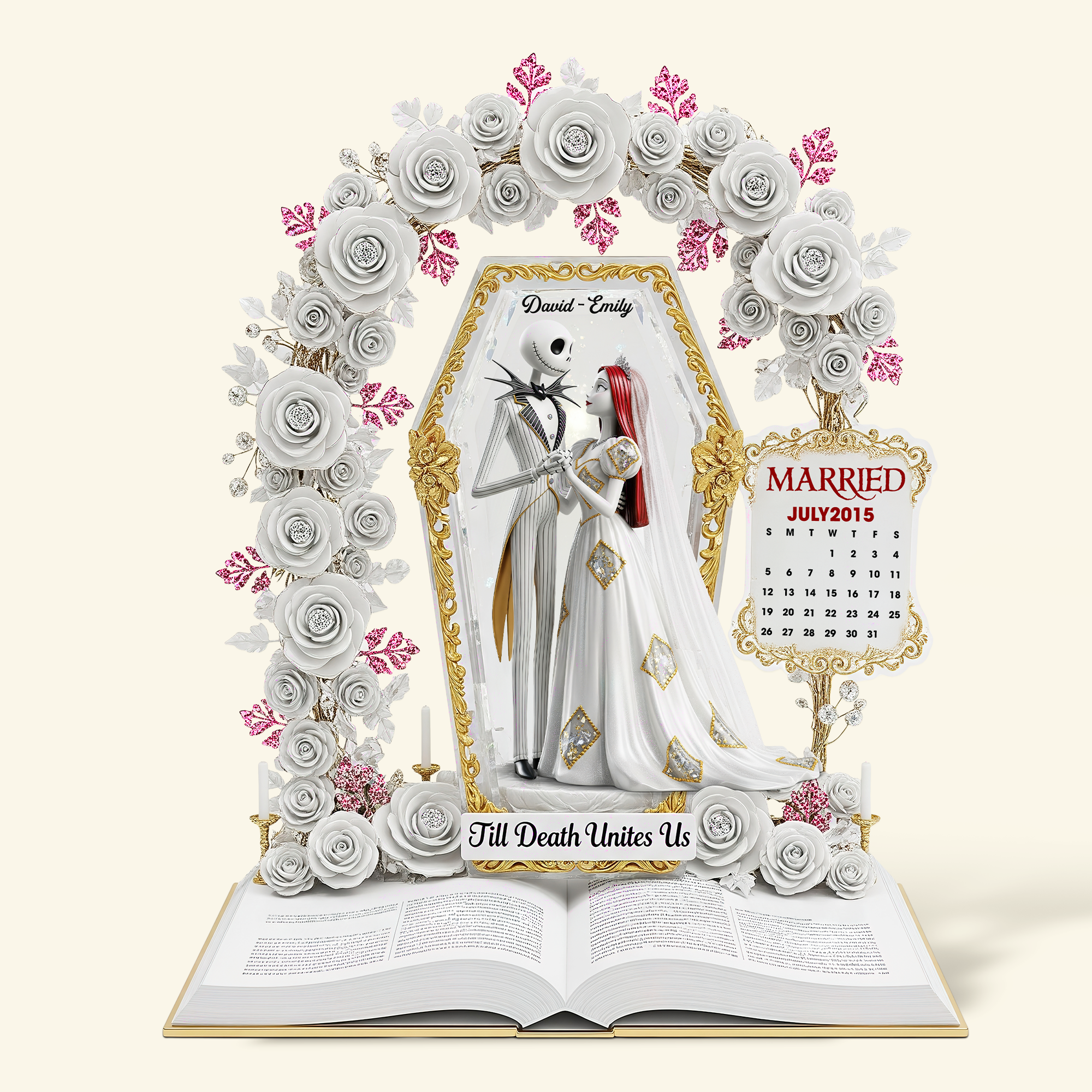 Till Death Do Us Part - Personalized Couple Anniversary Acrylic Plaque Shaped Plaques PopCulturePrints