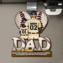 Load image into Gallery viewer, &quot;Level Up Your Gift Game!&quot; - Gamer Dad Acrylic Plaque - Personalized Gift for Dads, Grandpas, and Gamers Car Visor Clip PopCulturePrints
