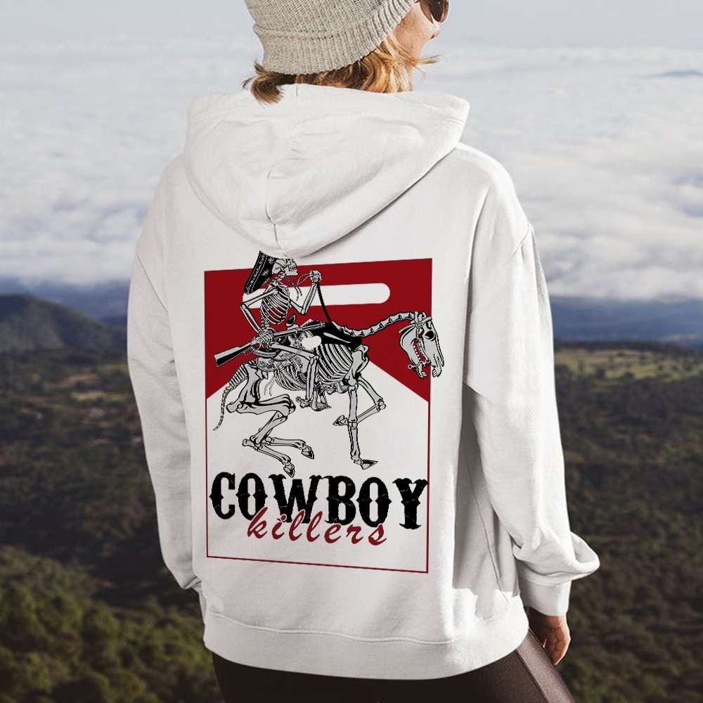 Skeleton Cowboy Killers Graphic Hoodie