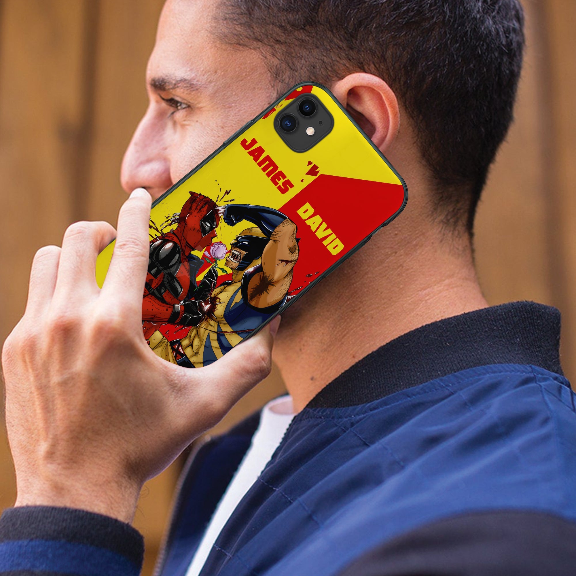 Personalized Deadpool vs Wolverine Phone Case