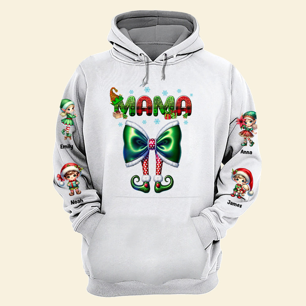 Custom Christmas Elf Mom Sweatshirt - Personalized Gift for Mom