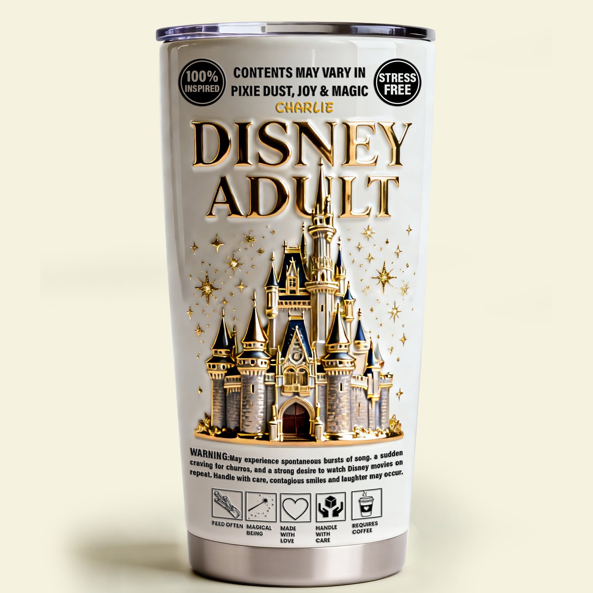 “Unleash Your Inner Magic” - Fairytale Castle Tumbler, Personalized Gift for Magic Lovers Tumbler Cup PopCulturePrints