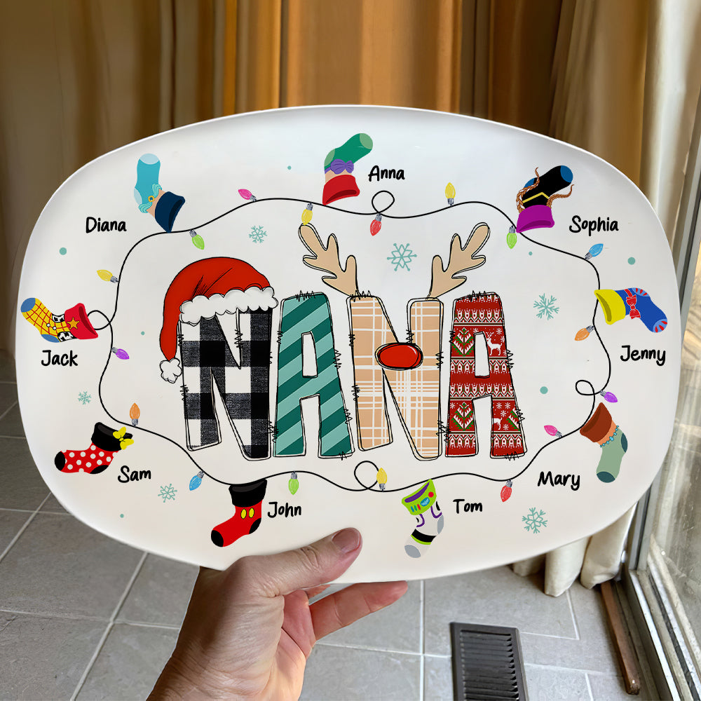 Personalized Christmas Family Name Resin Plate Resin Plate PopCulturePrints