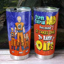 Load image into Gallery viewer, Super Saiyan Dad Personalized Tumbler - Custom Gift Tumbler Cup PopCulturePrints
