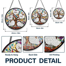 Load image into Gallery viewer, Mom’s Family Tree of Love - Custom Stained Glass Window Suncatcher Suncatcher Ornament PopCulturePrints
