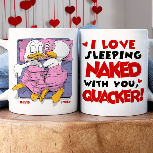 Custom Quirky Couple Mug Set - Cozy Ducks Design | Valentine's Day Gifts Coffee Mug PopCulturePrints