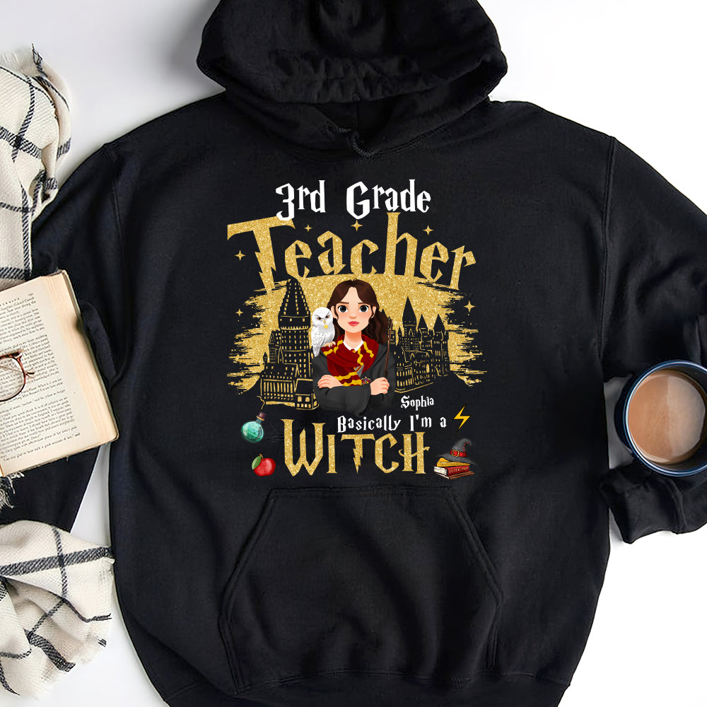 Personalized 3rd Grade Teacher Wizard Themed T-Shirt