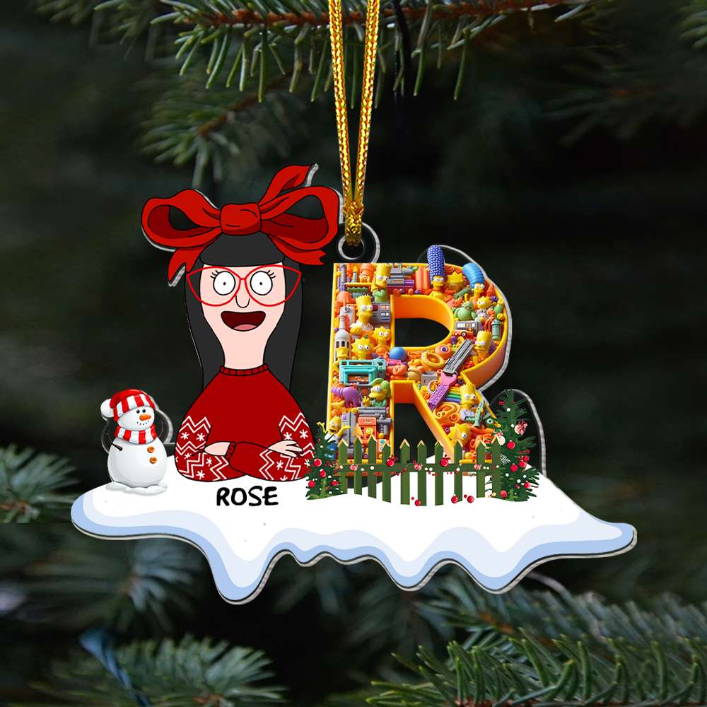 Personalized Movie Lover Alphabet Acrylic Christmas Ornament