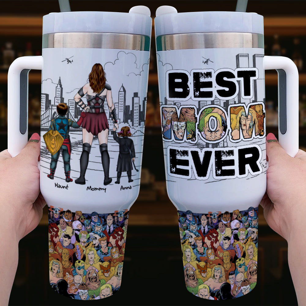 Best Mom Ever - Personalized 40oz Tumbler - Unique Gifts for Mom & Grandma Tumbler Cup PopCulturePrints