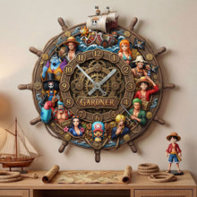 Load image into Gallery viewer, “Time to Sail Away with Your Favorite Anime!” - Anime Acrylic Hanging Wall Clock, Personalized Gift for Anime Lovers Hanging Wall Clock PopCulturePrints
