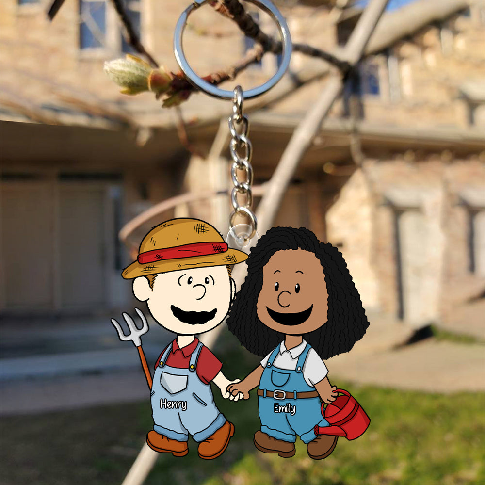 Custom Couple Keychain - Meaningful Personalized Valentine's Day Gifts Keychains PopCulturePrints