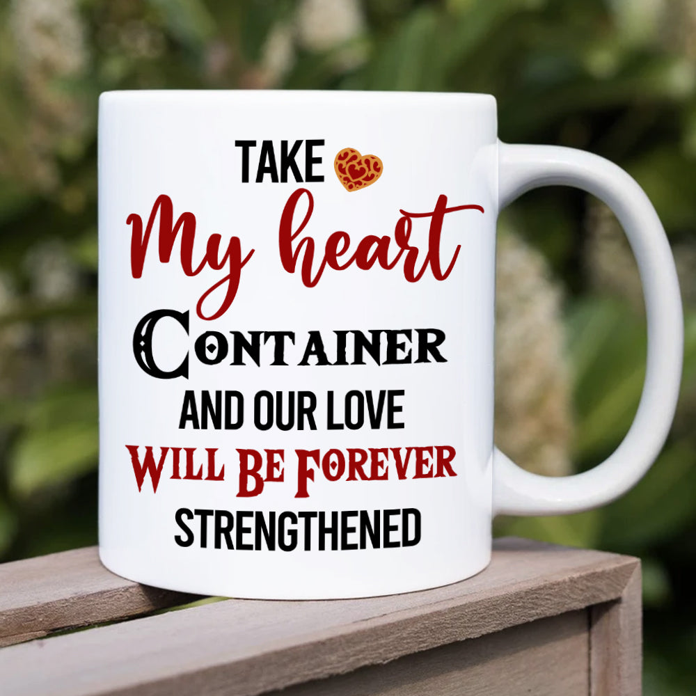 Personalized Couple's Heart Container Mug | Perfect Valentine's Day Gifts Coffee Mug PopCulturePrints