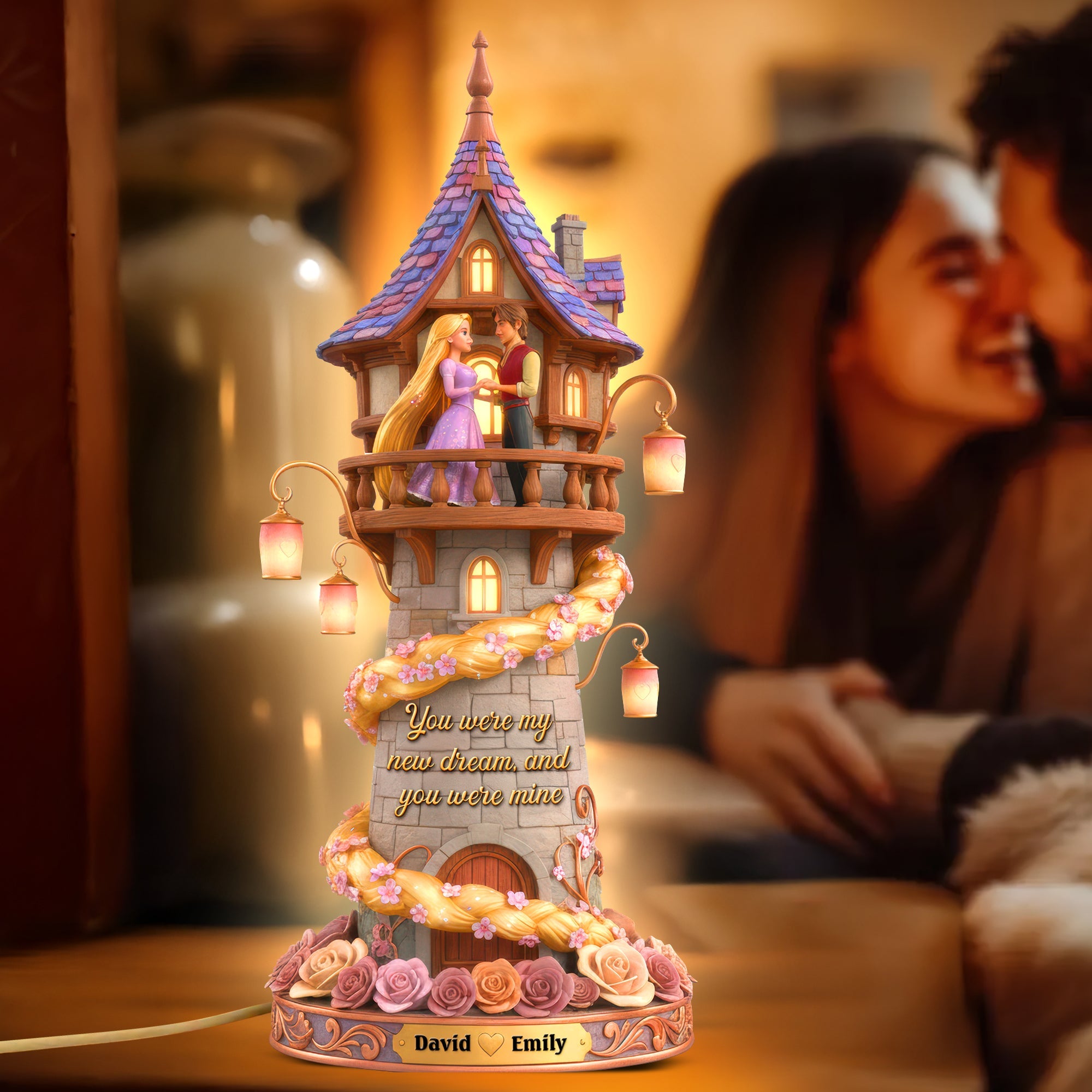 You Were My New Dream - Personalized Fairy Tale Couple Acrylic Light Box Light Box PopCulturePrints