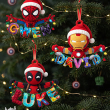 Load image into Gallery viewer, "Unleash Your Holiday Spirit!" - Power Character Alphabet Ornament - Personalized Gift for Christmas - Custom Ornament for Kids, Friends, Family
