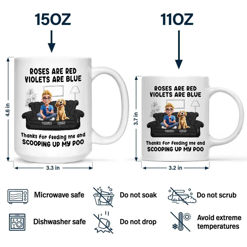 Roses Are Red, Violets Are Blue - Personalized Dog Lovers Mug Mug PopCulturePrints