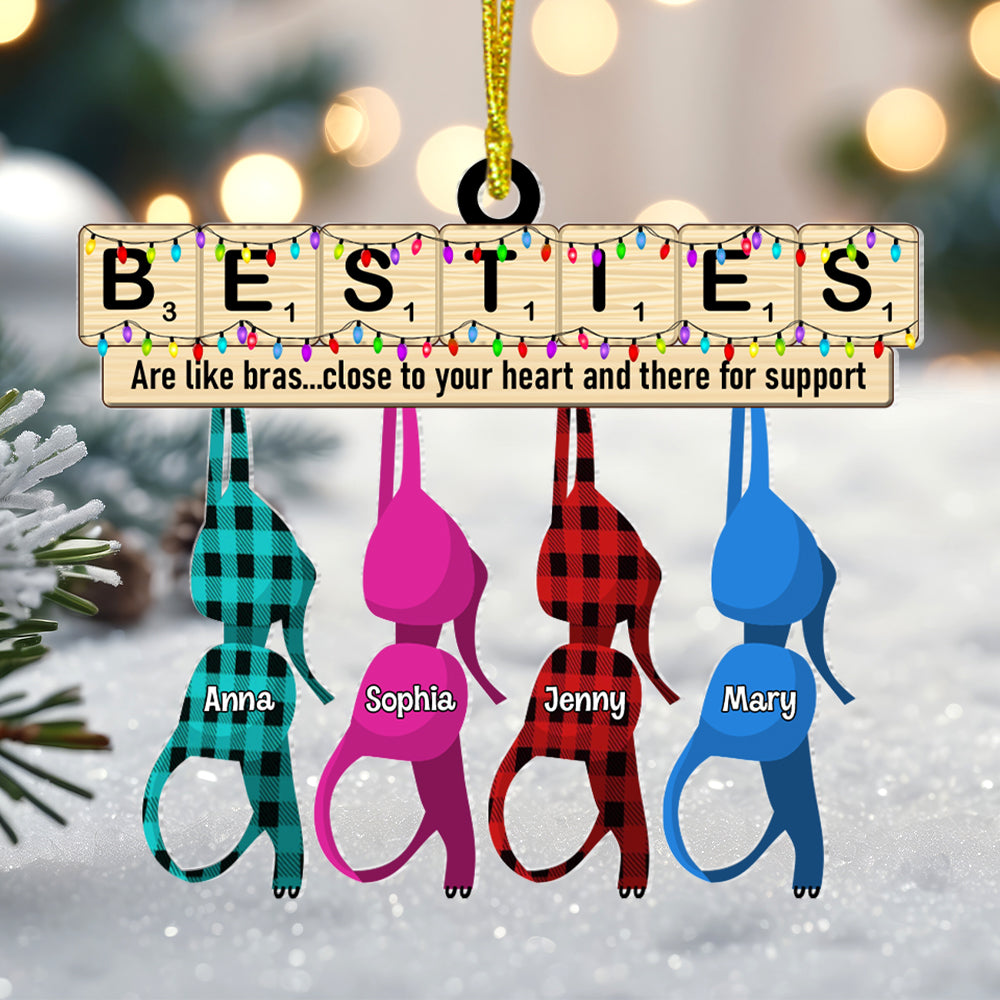 Personalized Best Friends Christmas Ornament - Fun & Unique Gift Ornament PopCulturePrints