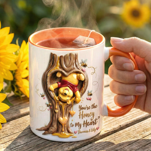 You're the Honey to My Heart - Sweet Love Couple Coffee Mug | Personalized Gift for Couples Coffee Mug PopCulturePrints