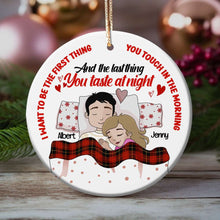 Load image into Gallery viewer, Personalized Ceramic Ornament for Couples - Sweet Dreams Design | Valentine&#39;s Day Gifts Ornament PopCulturePrints
